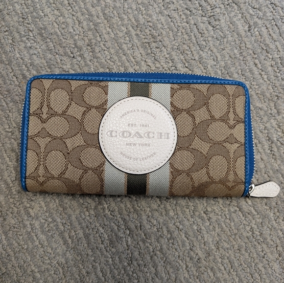 Coach Brown and Blue Wallet